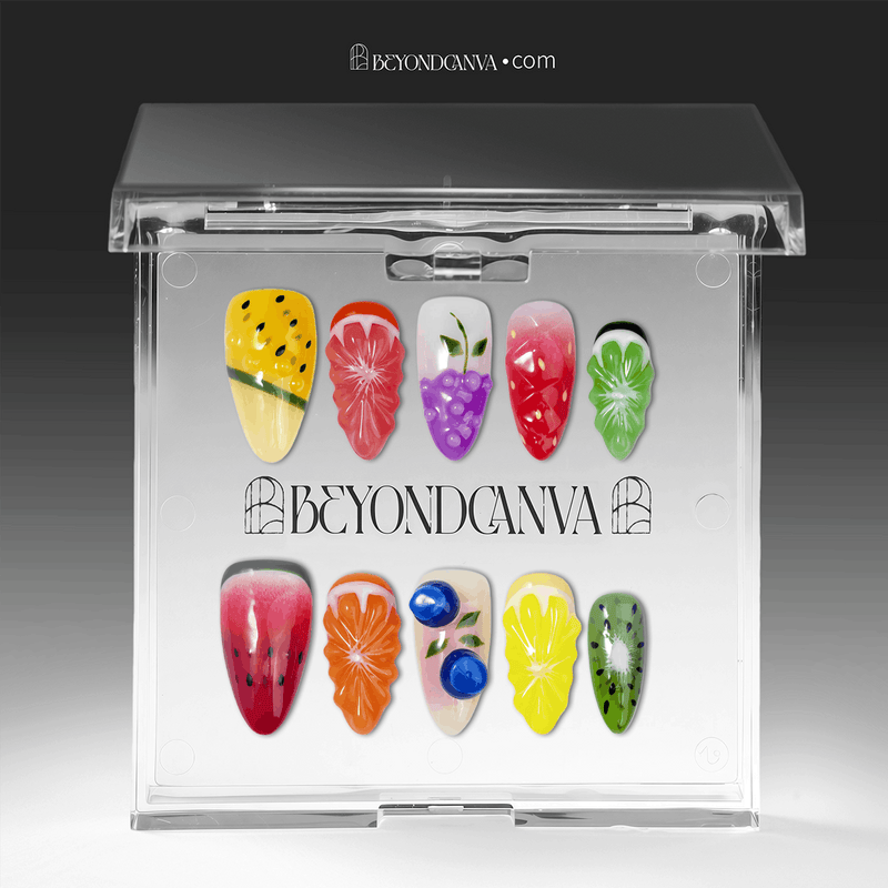Fruit Platter Handmade Press On Nails