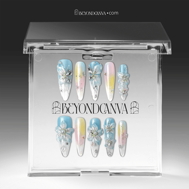Serenity Bloom Handmade Press On Nails