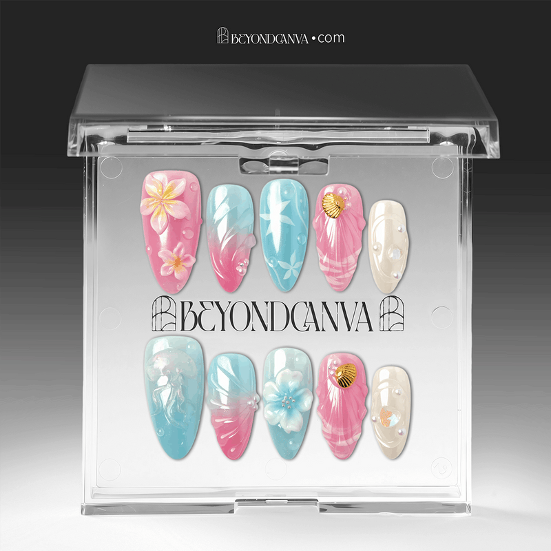 Mermaid Mood Handmade Press On Nails