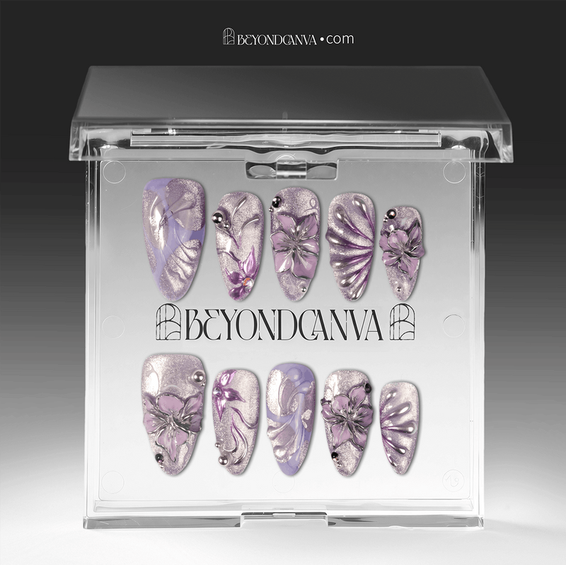 Purple Dream Handmade Press On Nails