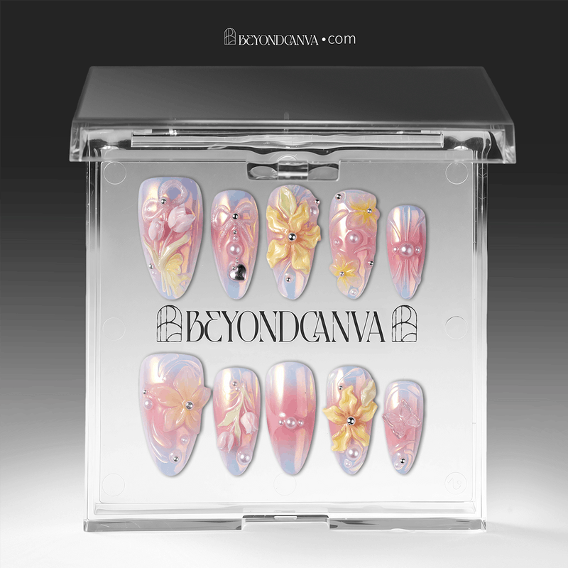 Pastel Bloom Handmade Press On Nails