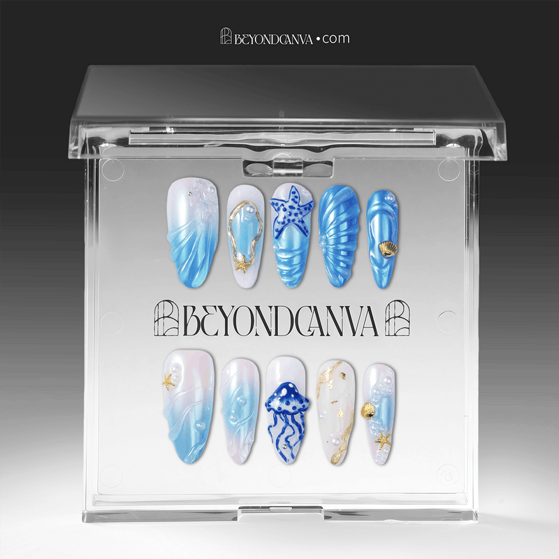 Ocean Rhapsody Handmade Press On Nails