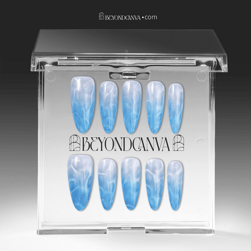 Blue Mirage Handmade Press On Nails