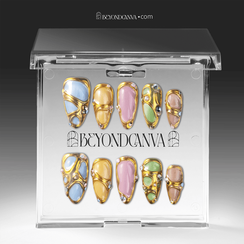 Jewel Mosaic Handmade Press On Nails