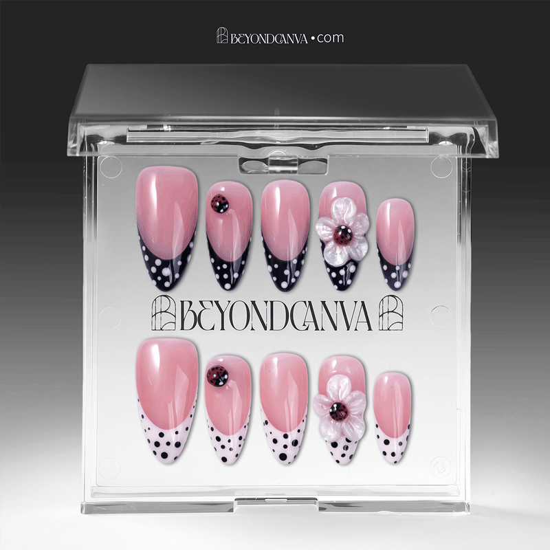 Ladybug Garden Handmade Press On Nails