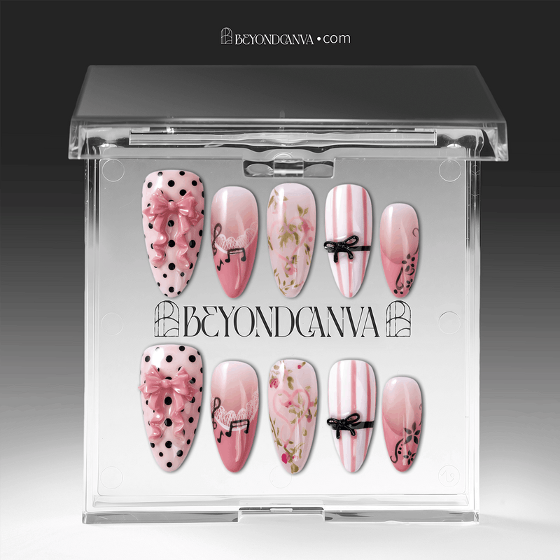Parisian Charm Handmade Press On Nails