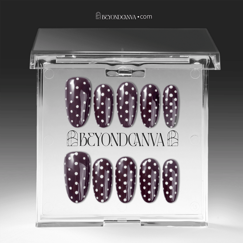 Cocoa Dots Handmade Press On Nails
