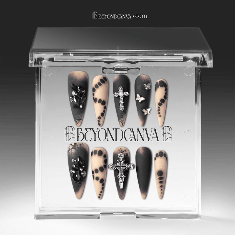 Gothic Elegance Handmade Press On Nails