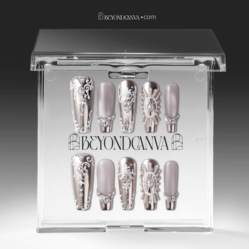 Baroque Crown Handmade Press On Nail