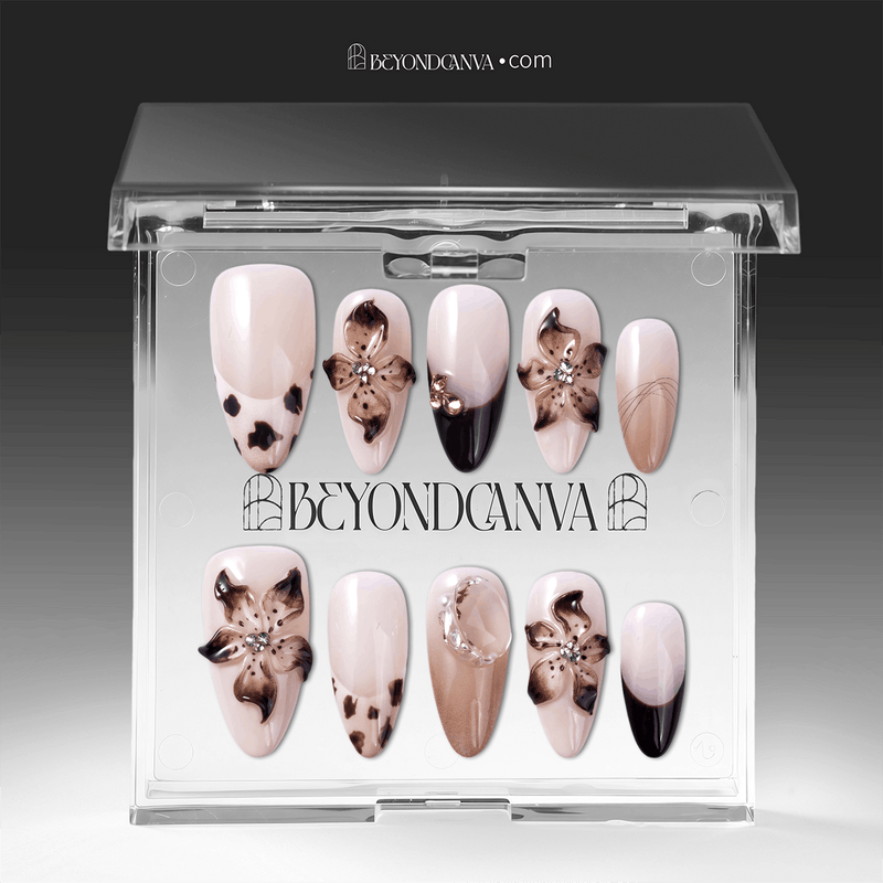 Chestnut Bloom Handmade Press On Nails