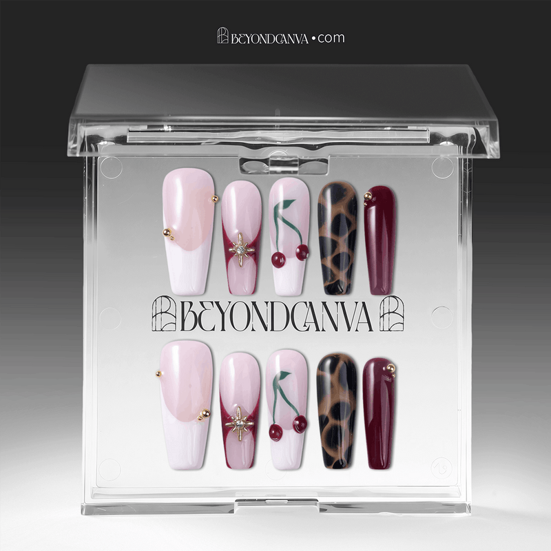 Wild Cherry Handmade Press On Nails