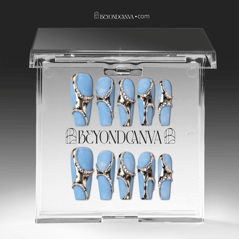 Denim Luxe Handmade Press On Nails
