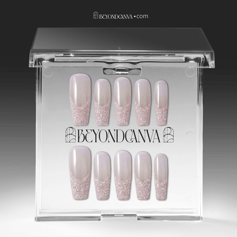 Pink Confetti Handmade Press On Nails