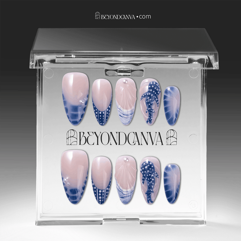 Whale Song Handmade Press On Nails