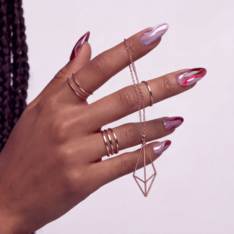 Rose Drift Handmade Press On Nails