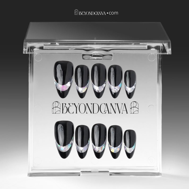 Midnight Spark Handmade Press On Nails