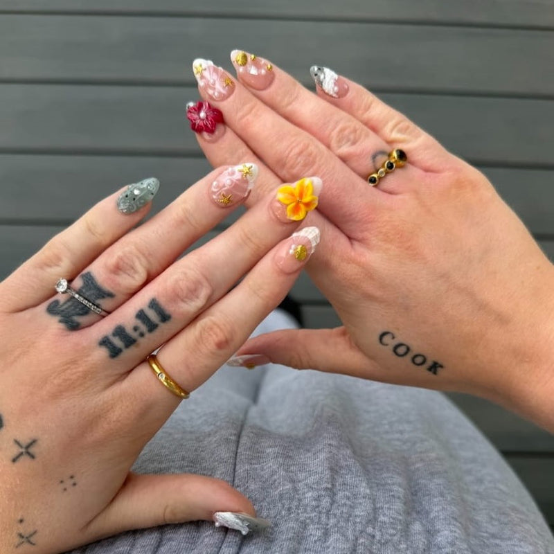 Sea Bloom Handmade Press On Nails