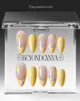 Lemon Bloom Handmade Press On Nails