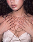 Chic Tweed Glam Handmade Press On Nails