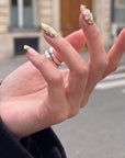 Golden Bloom Handmade Press On Nails