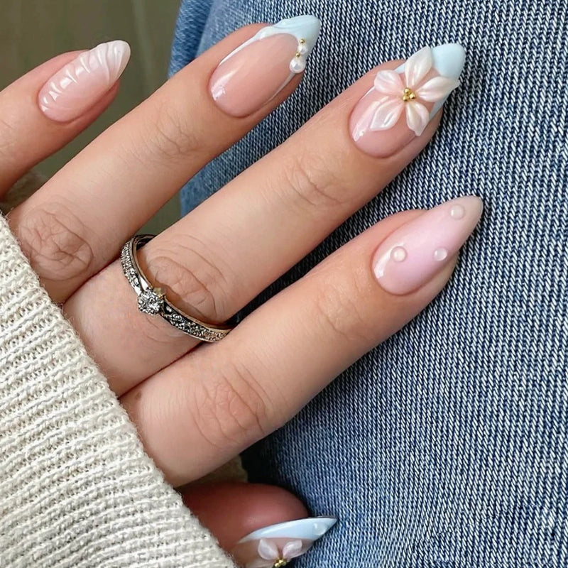 Eternal Bloom Handmade Press On Nails