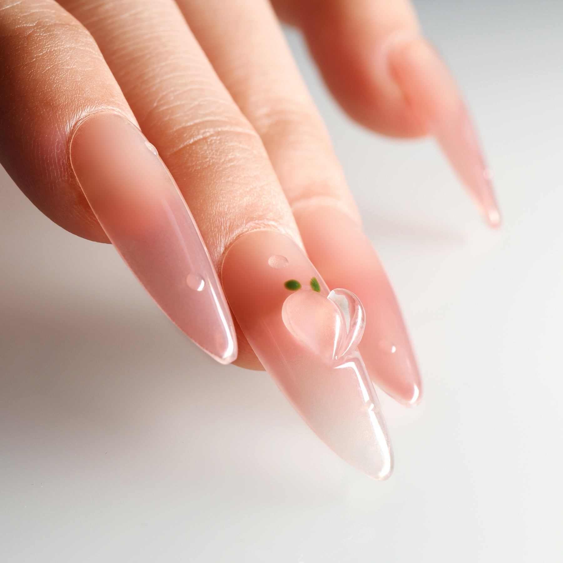 Peach Allure Handmade Press On Nails