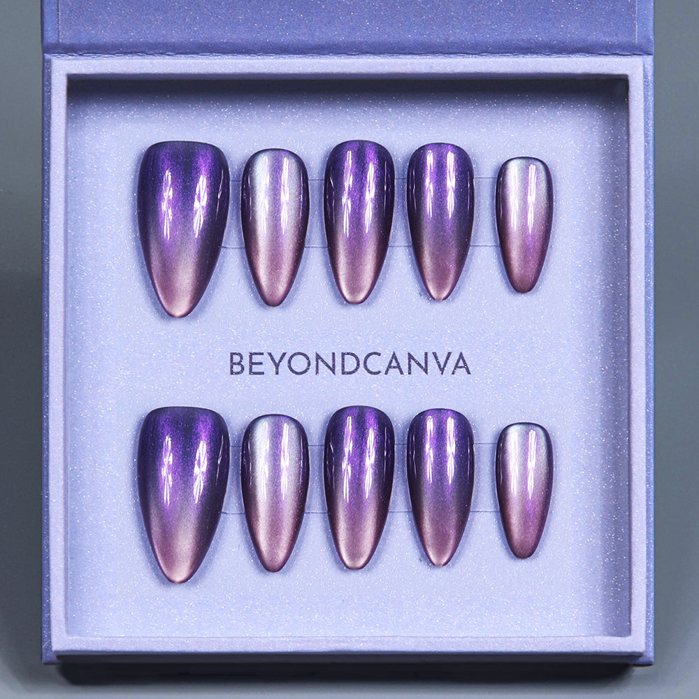 Mystic Amethyst Handmade Press On Nails