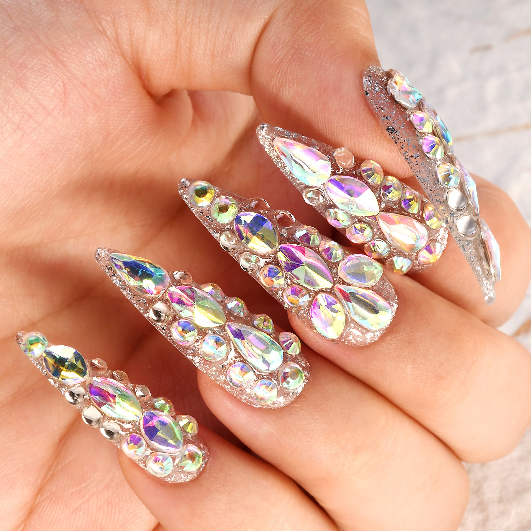 Diamond Prism Handmade Press On Nails