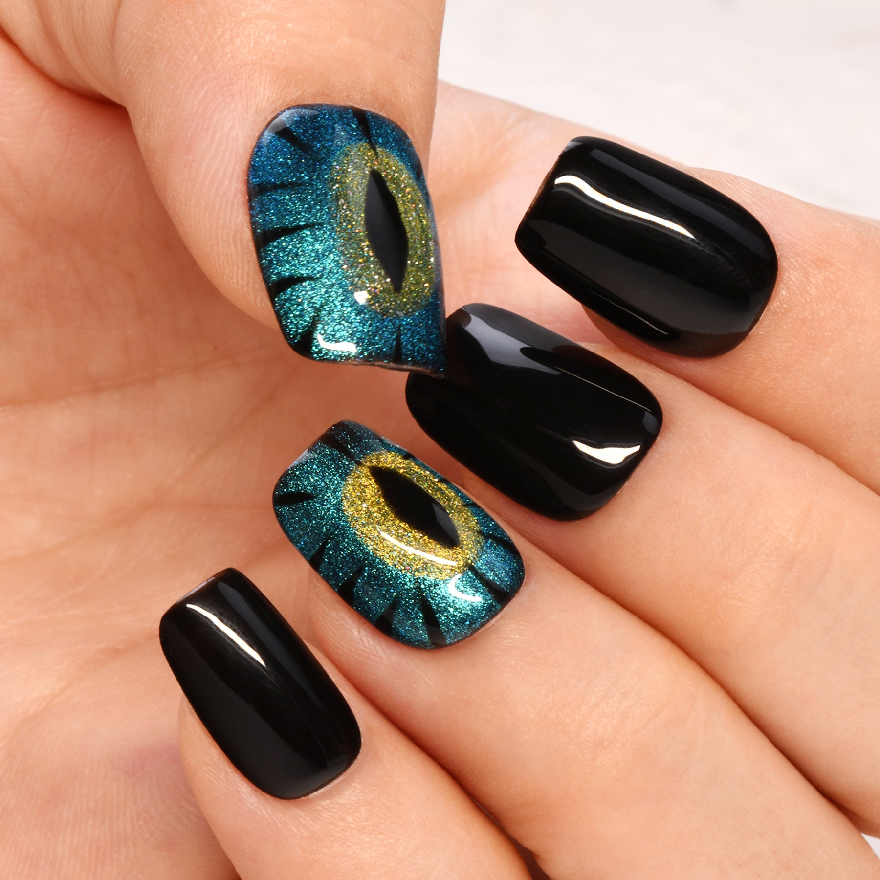 Mystic Peacock Handmade Press On Nails