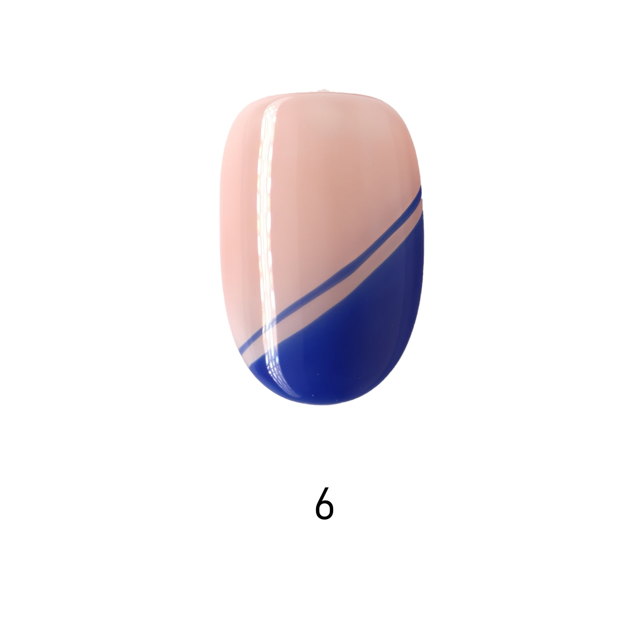 Side Bang French Medium Oval Palette Handmade Press On Nails