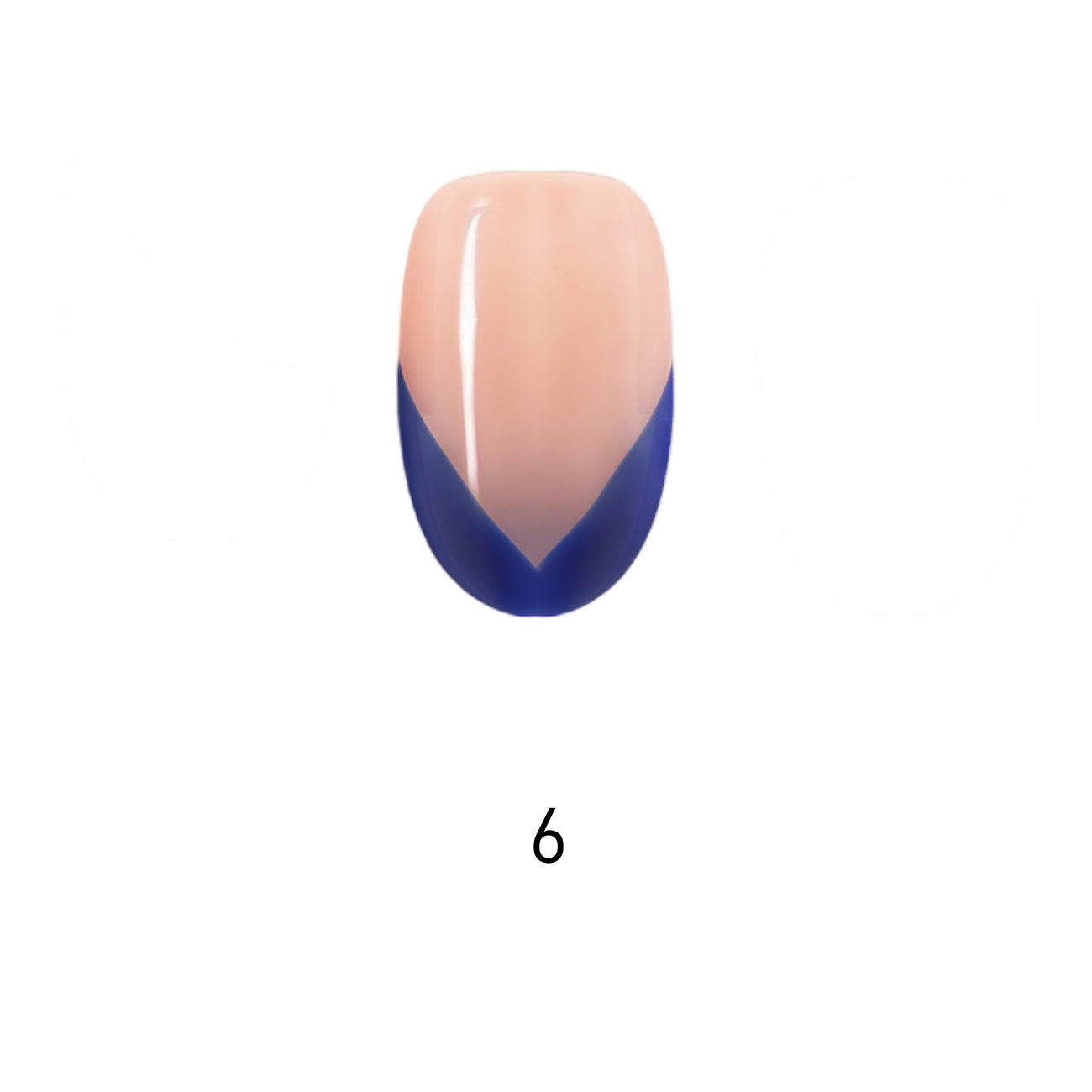 V Letter French Medium Oval Palette Handmade Press On Nails