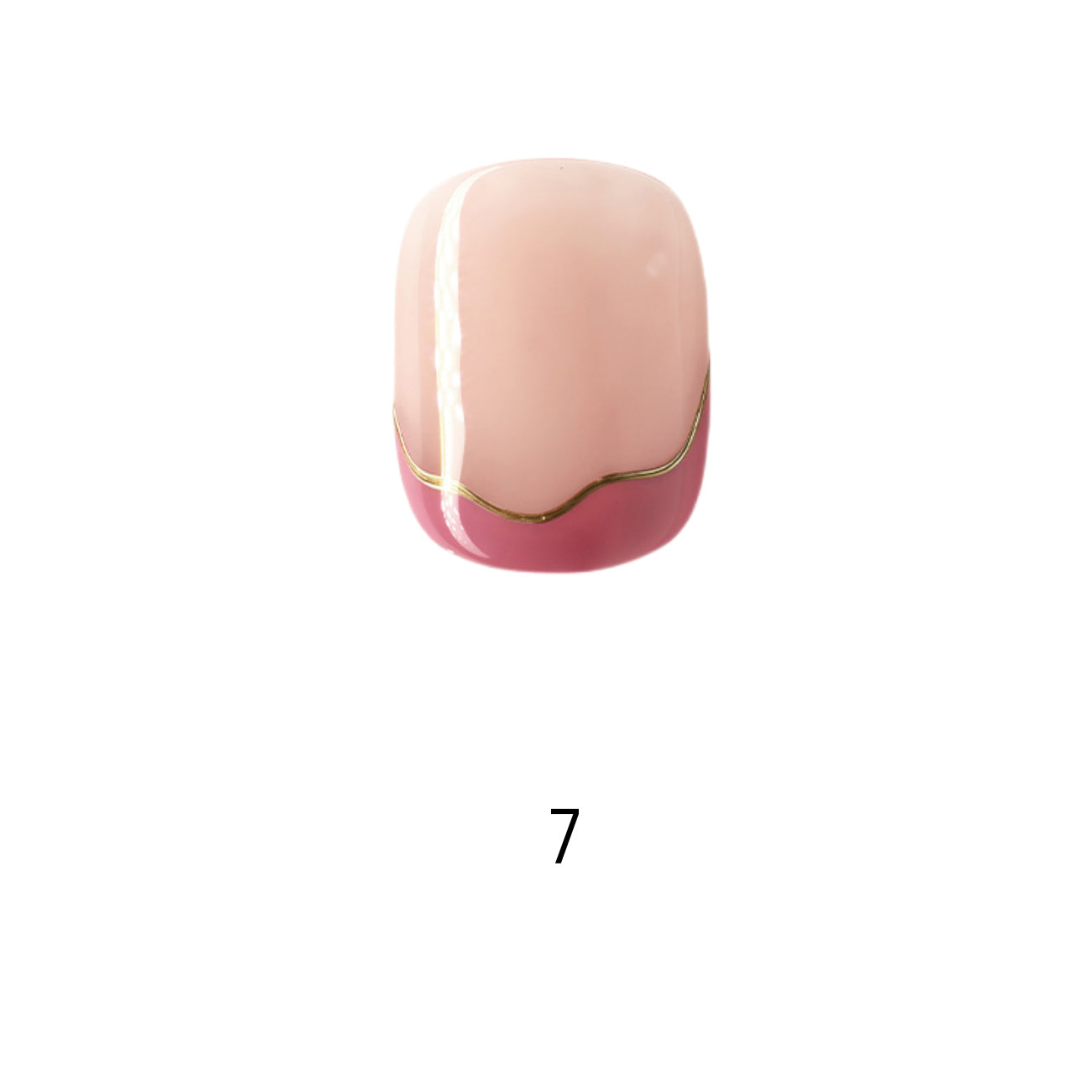 Wave French Short Oval Palette Handmade Press On Nails
