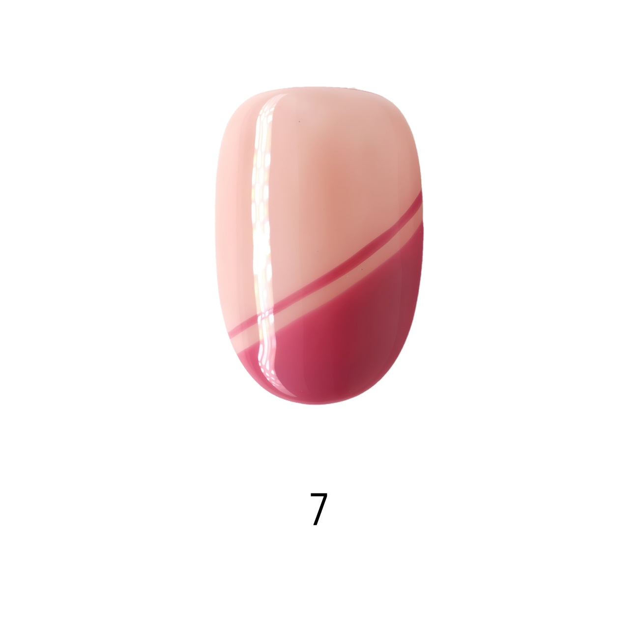 Side Bang French Medium Oval Palette Handmade Press On Nails