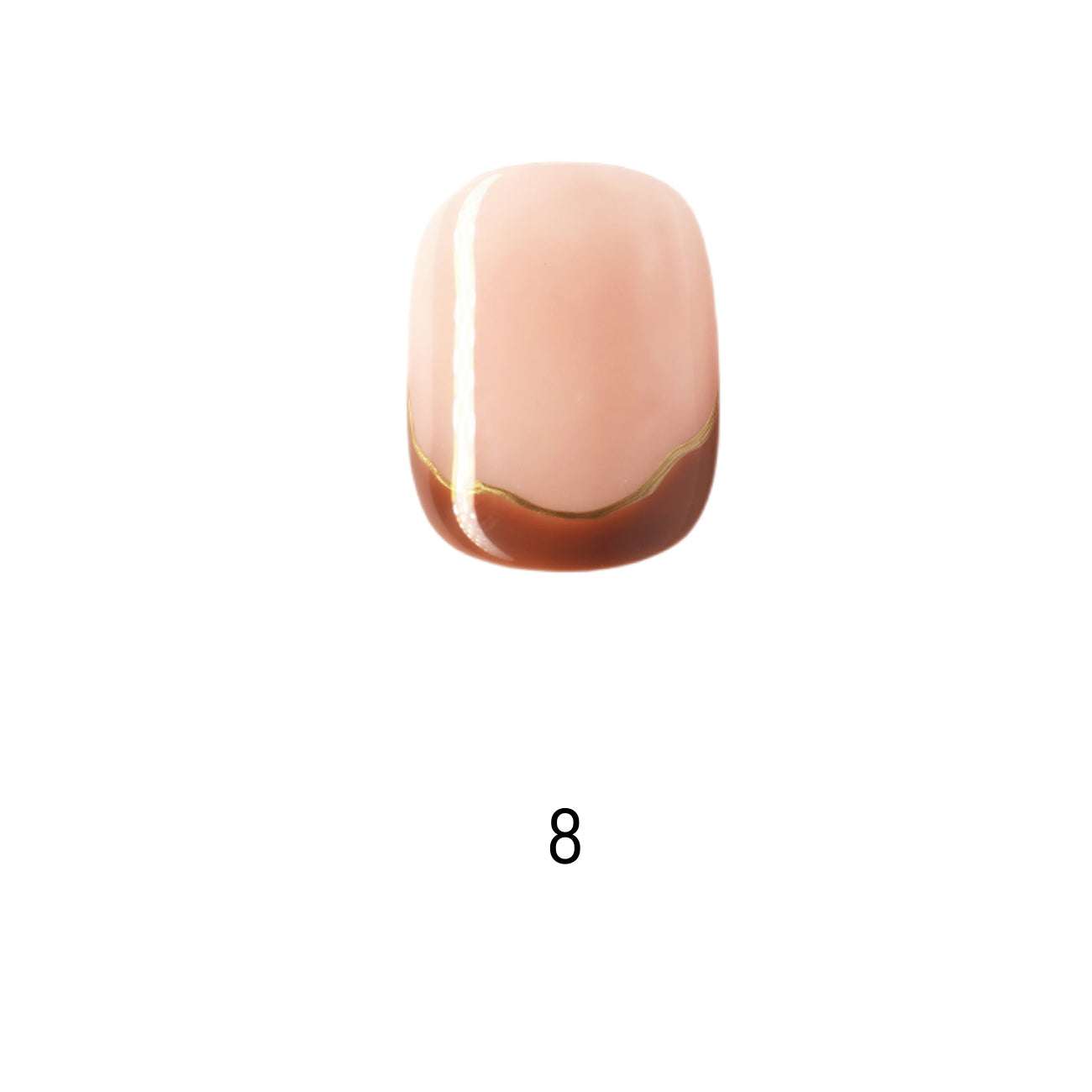 Wave French Short Oval Palette Handmade Press On Nails
