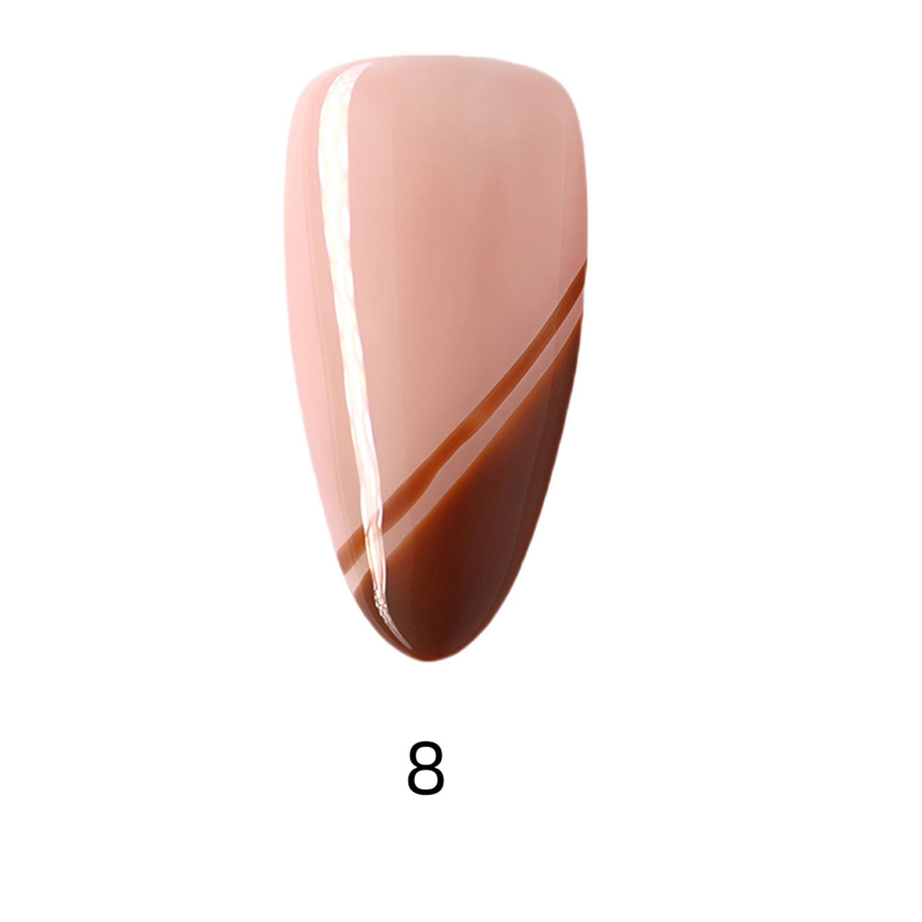 Side Bangs French Long Almond Palette Handmade Press On Nails