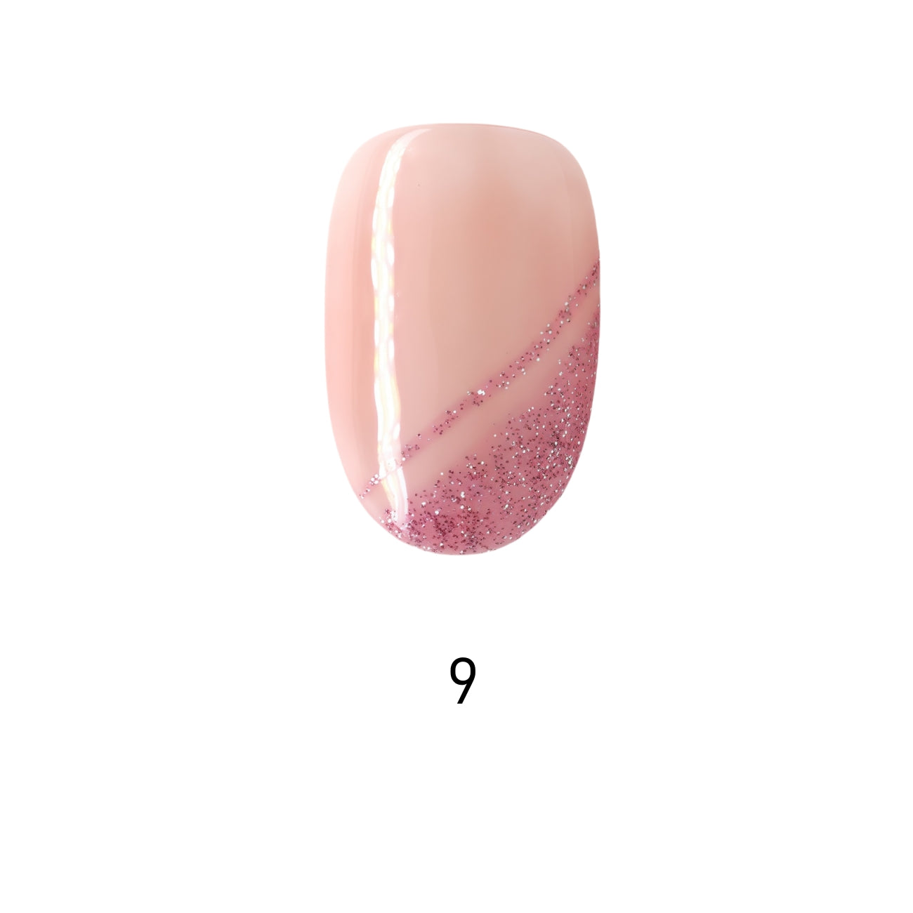 Side Bang French Medium Oval Palette Handmade Press On Nails