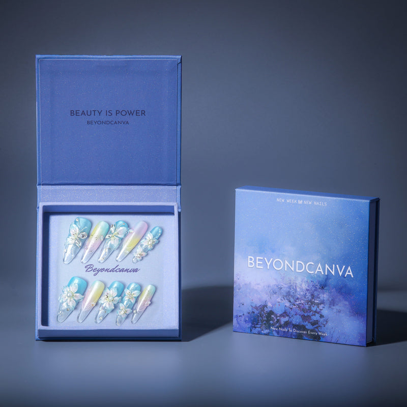 Serenity Bloom Handmade Press On Nails