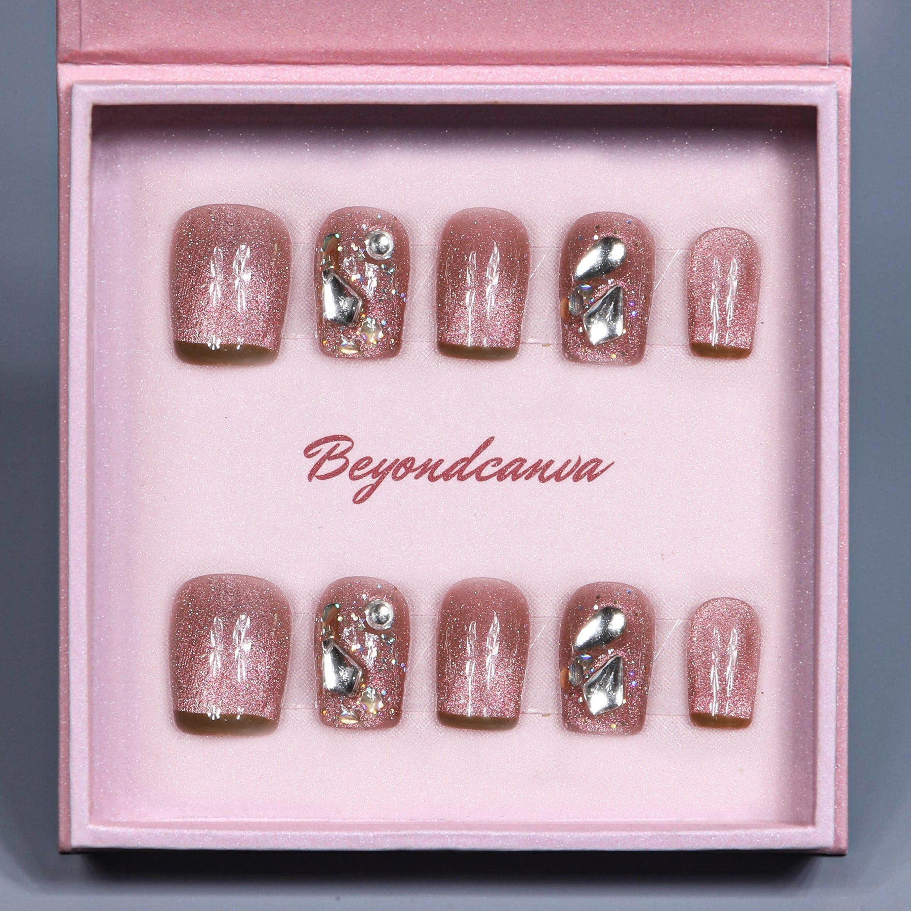 Rose Gold Reverie Handmade Press On Nails