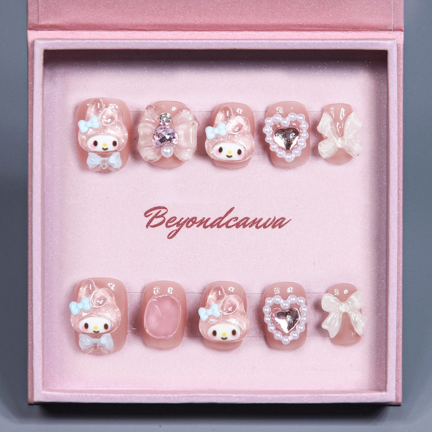 Candyfloss Charms Handmade Press On Nails