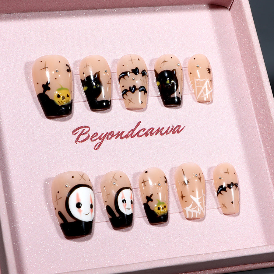 Cute Ghost Handmade Press On Nails