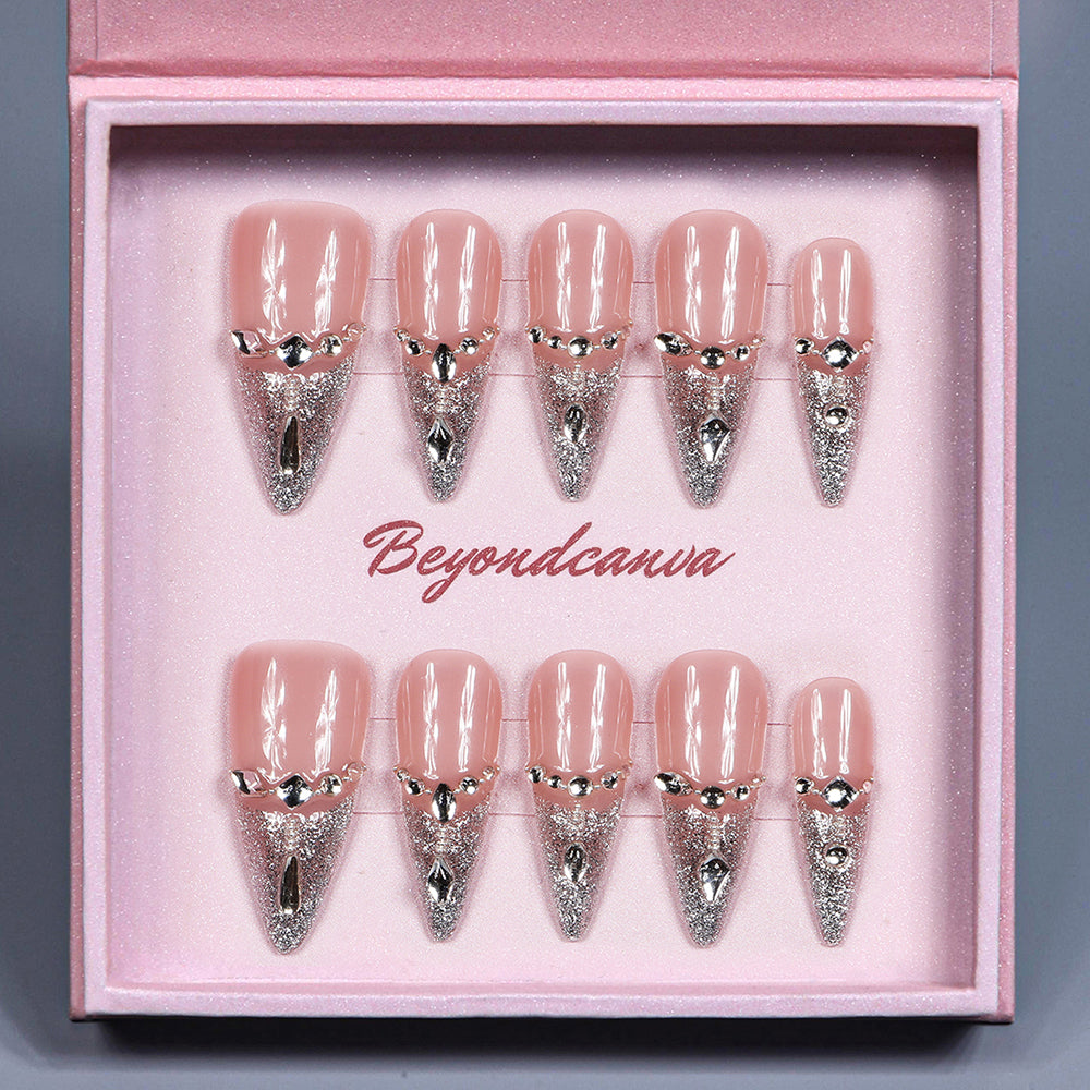 Sparkle Crown Handmade Press On Nails