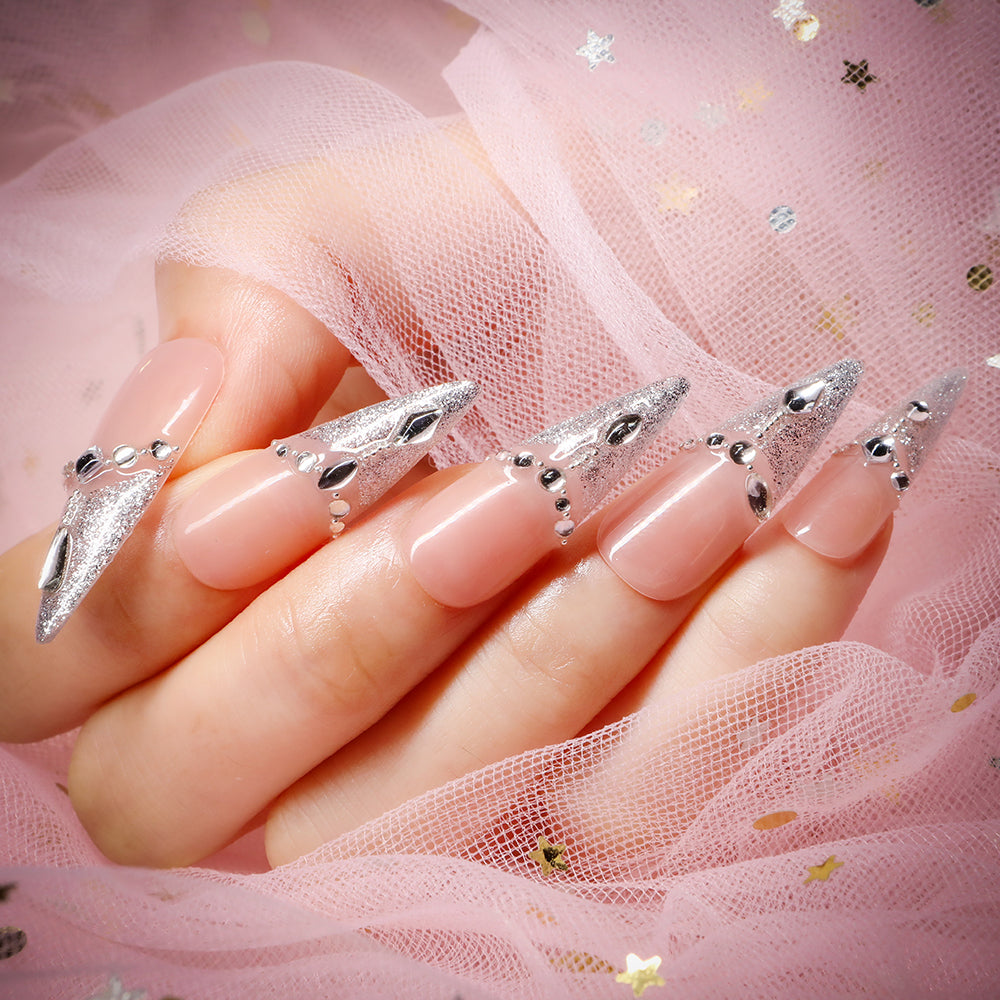 Sparkle Crown Handmade Press On Nails