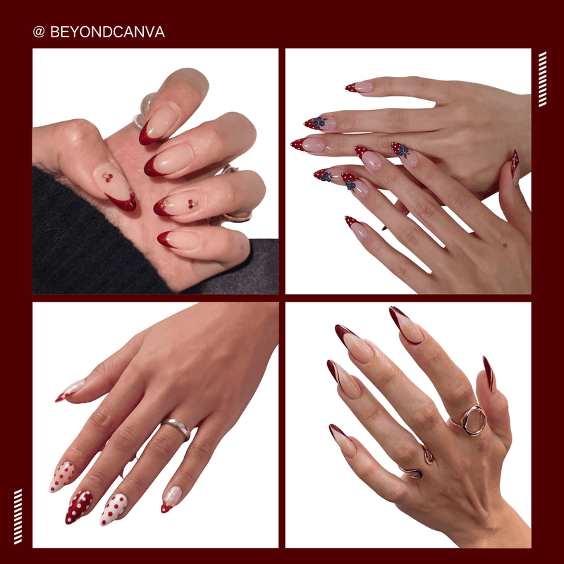 Crimson Sonata Bundle Handmade Press On Nails