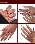 Crimson Sonata Bundle Handmade Press On Nails