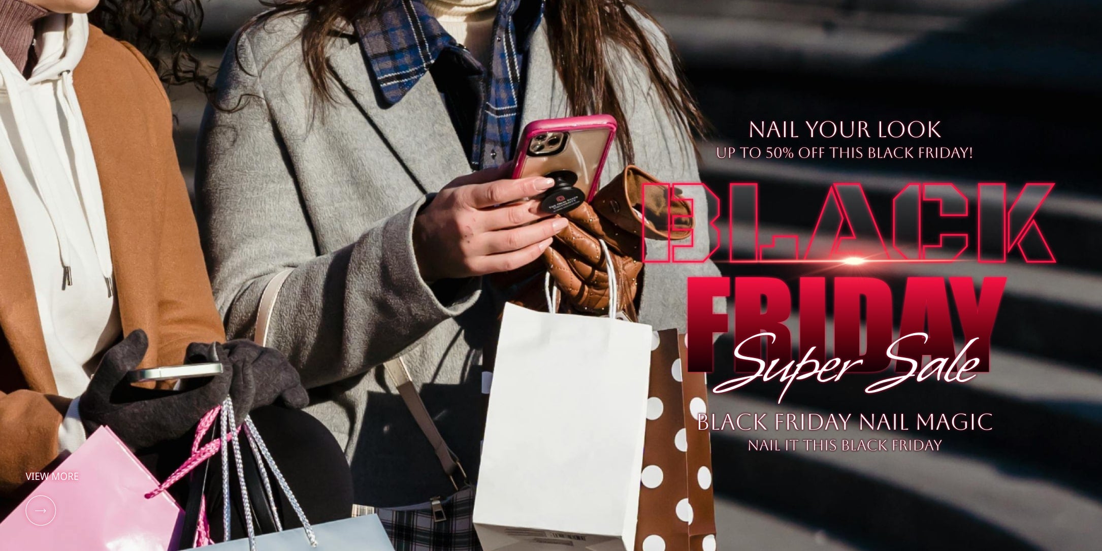 BEYONDCANVA Black Friday Sale, offering amazing discounts on stylish press-on nails, exclusive deals to elevate your nail game this season.