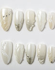 Winter's Whisper Handmade Press On Nails