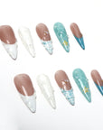 Waves of Aether Handmade Press On Nails