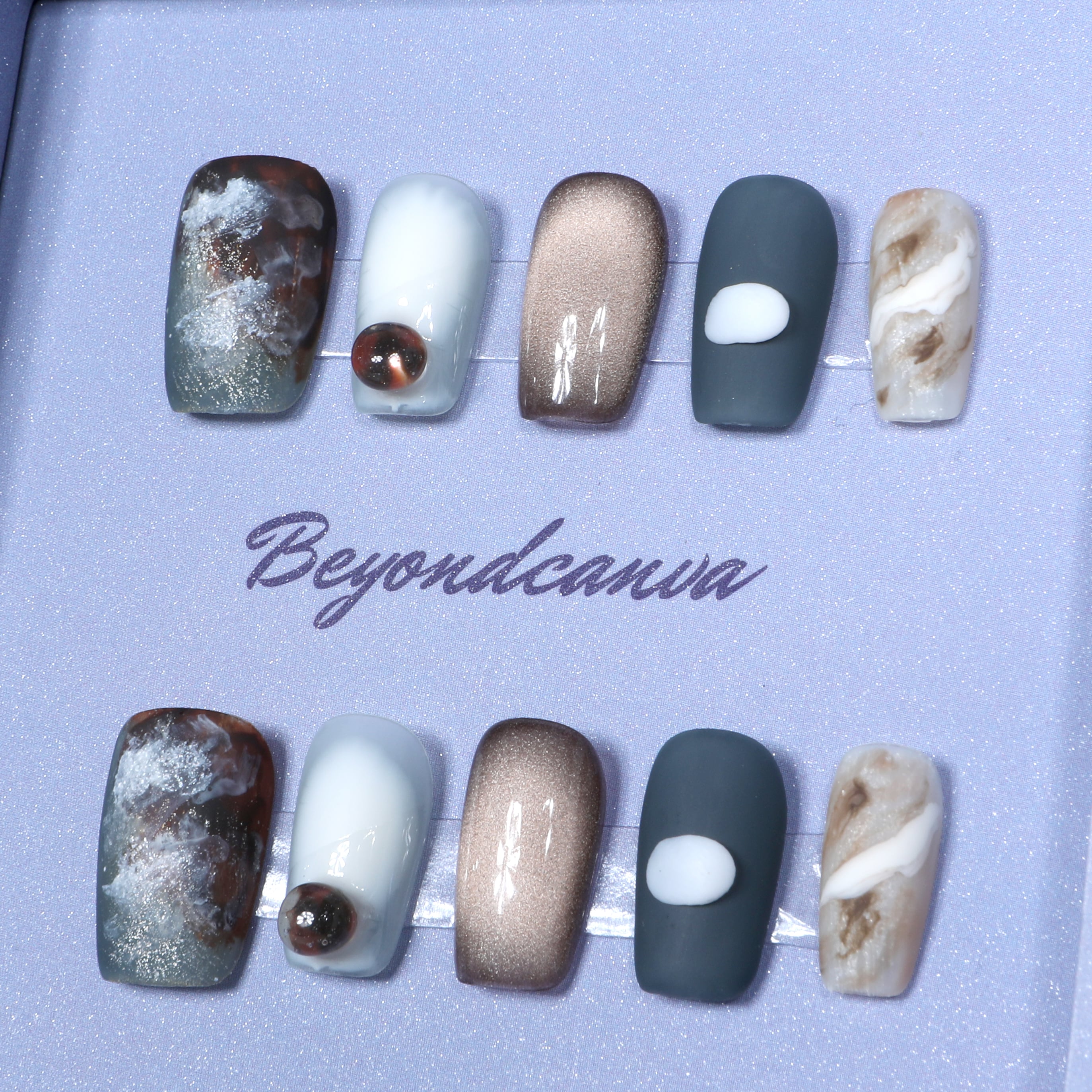 Mystic Horizon Handmade Press On Nails