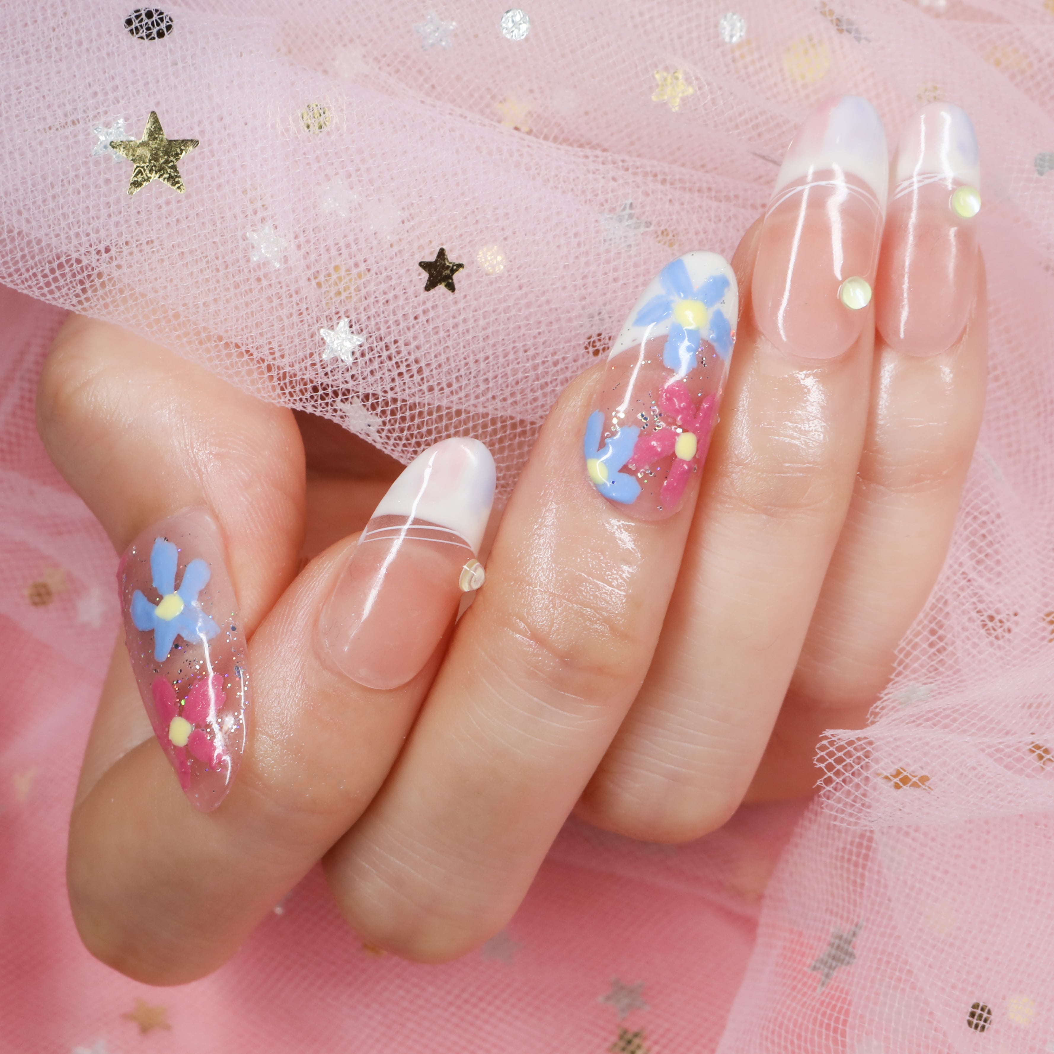 Blooming Radiance Handmade Press On Nails