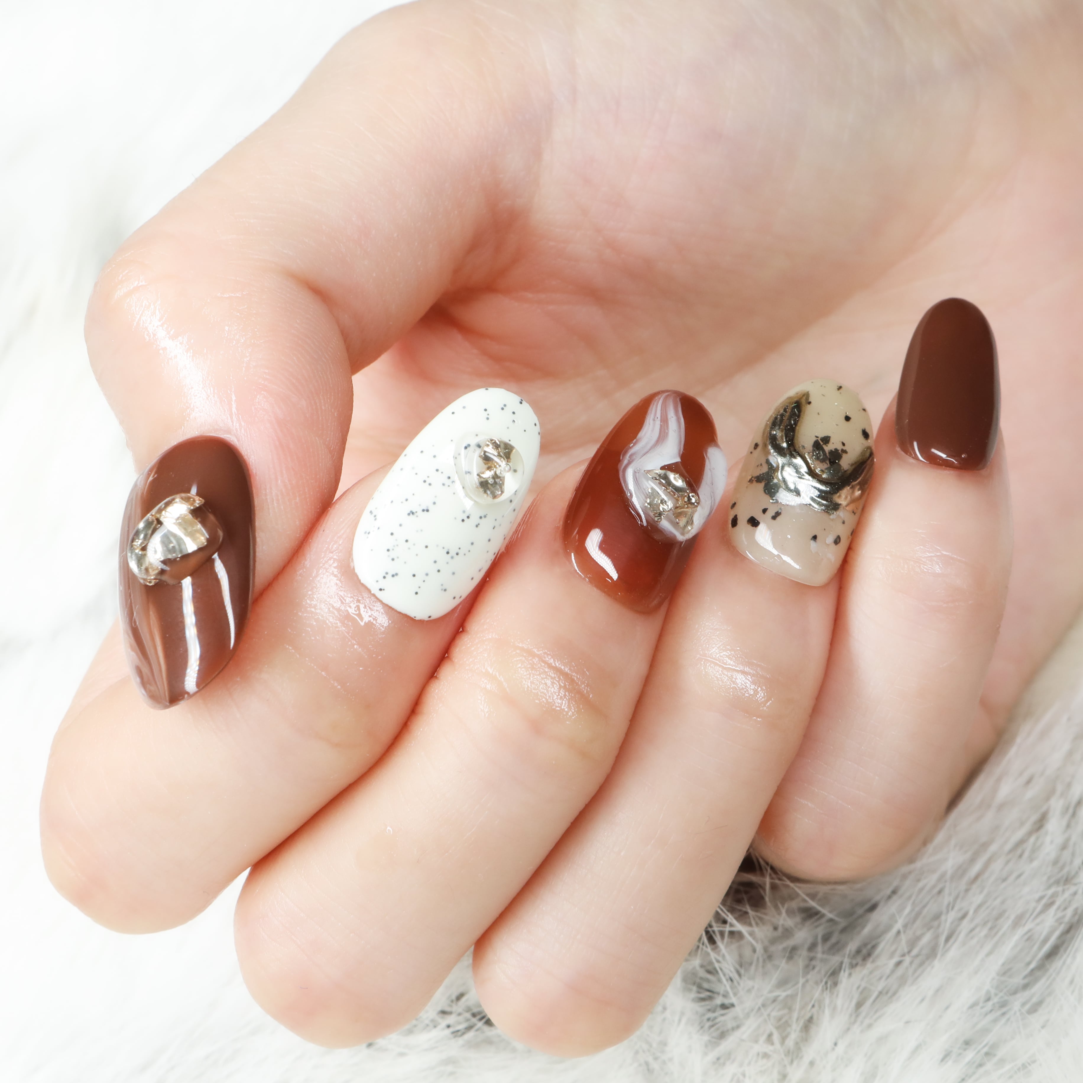 Mocha Luxe Handmade Press On Nails